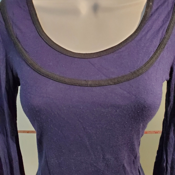 Ladies, Small, Alice by Temperley, Purple, Black, Long Sleeve Top, Stretchy - Picture 2 of 13